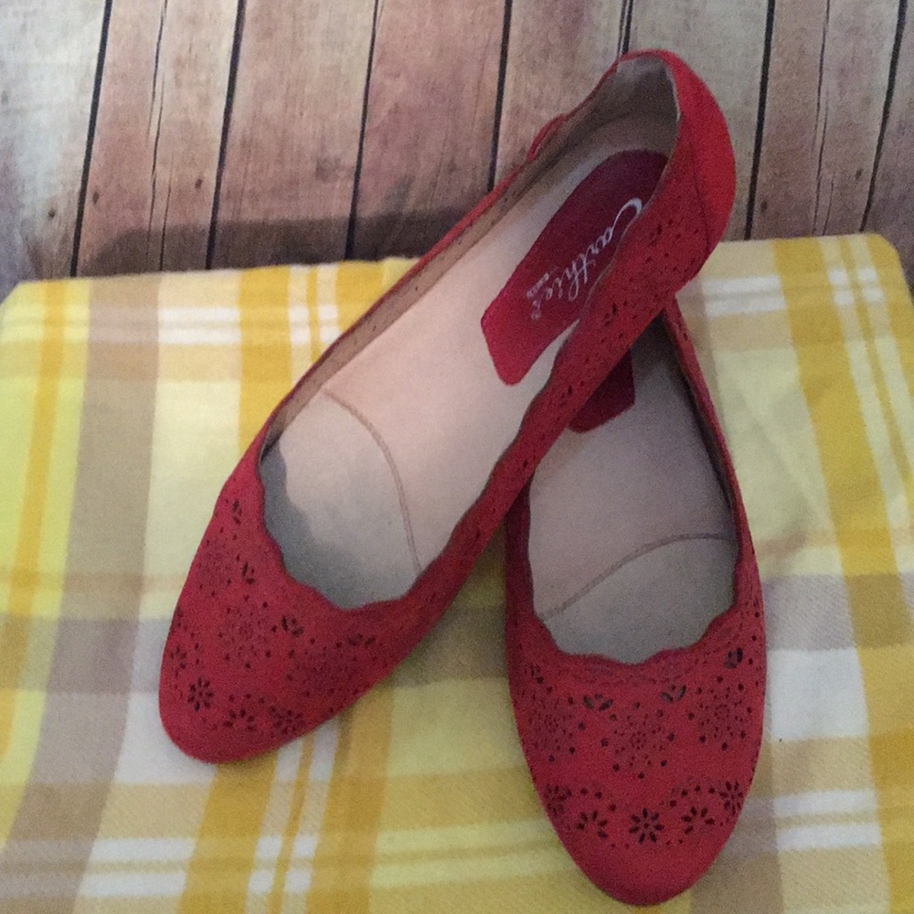 Earthies Lindi Flats Red